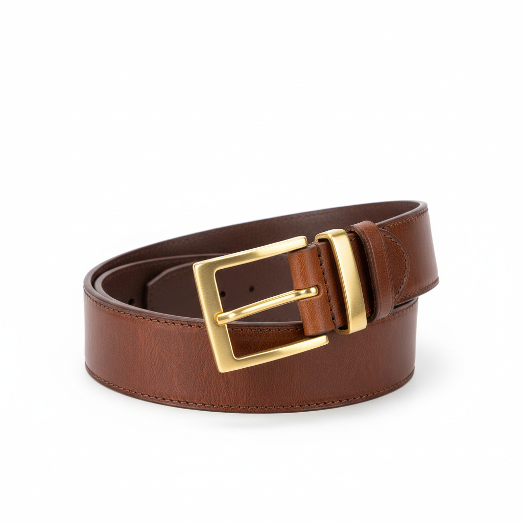 Leather Belt – Brass Buckle